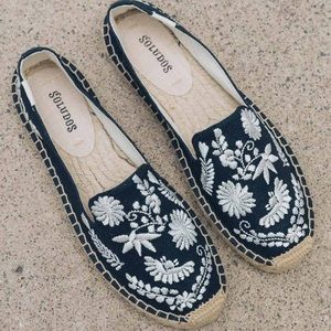 Soludos Ibiza Embroidered Platform Smoking Slipper